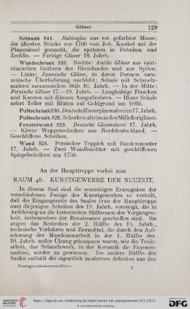 Raum 48: Kunstgewerbe der Neuzeit