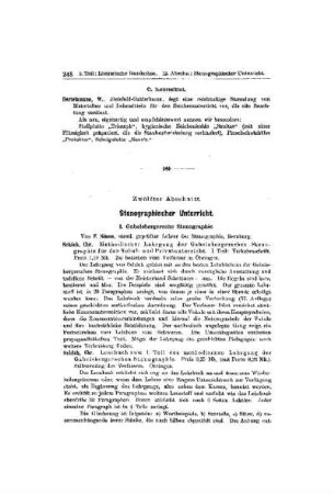 Stenographischer Unterricht
