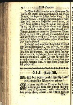 XLII. Capitul. Wie sich die vorstehende Exempel auf die Ungarische Vampiren reimen?
