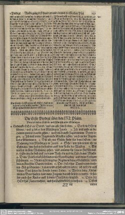 Die Predigten über den hundert und zwey und dreissigsten Psalm