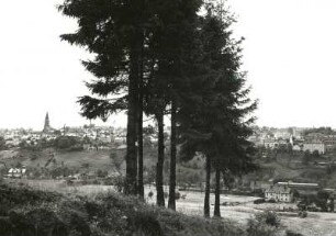 Johanngeorgenstadt, Stadtansicht von Nordosten über das Schwarzwassertal