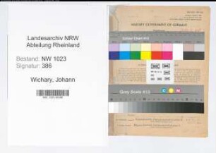 Entnazifizierung Johann Wichary , geb. 20.05.1897 (Verw.Inspektor)