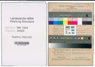 Entnazifizierung Heinrich Daehm , geb. 31.07.1895 (Postarbeiter)