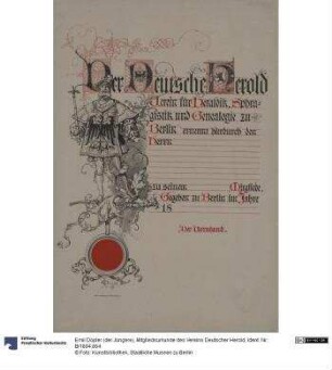 Mitgliedsurkunde des Vereins Deutscher Herold