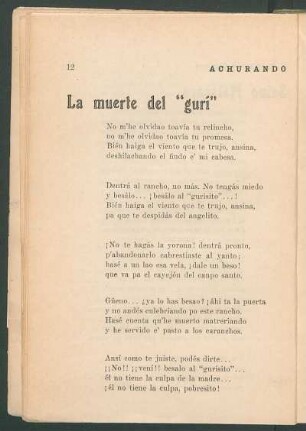 La muerte del "gurí"