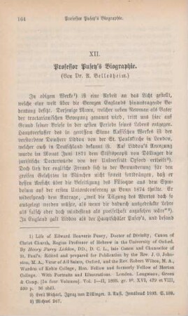 164-170 Professor Pusey's Biographie