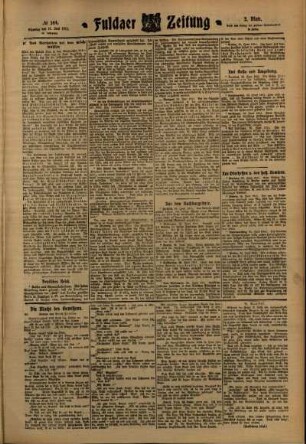 Zweite Ausgabe vom Dienstag, den 27. Juni 1911.