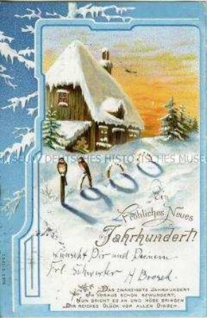 Neujahrskarte 1900