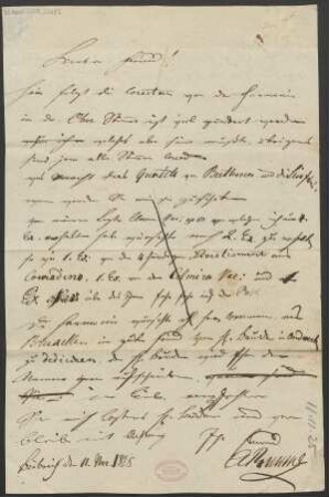 Brief an B. Schott's Söhne : 11.11.1825
