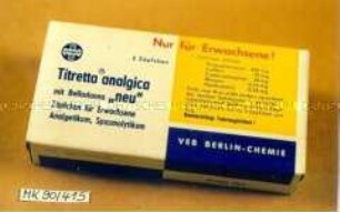 Schmerzmittel "Titretta® analgica" in Originalverpackung