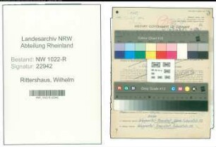 Entnazifizierung Wilhelm Rittershaus , geb. 23.06.1878 (Metzger)