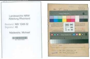 Entnazifizierung Michael Niederehe , geb. 23.12.1892 (Angestellter)