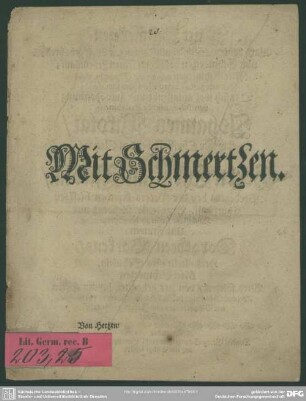 Mit Schmertzen