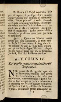 167-176, Articulus IV