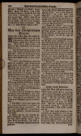 II. Von dem Obrigkeitlichen Stände.