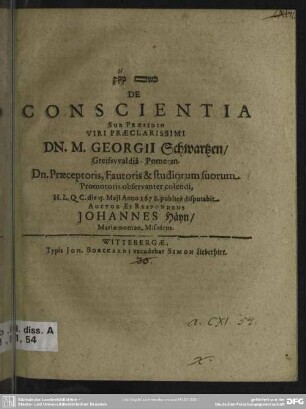 De conscientia
