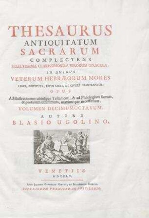 In: Thesaurus Antiquitatum Sacrarum ; Band 18