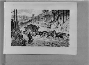 Österreich/Tschechien, Linz-Budweis, Pferdeeisenbahn, Stich