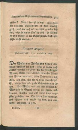 Neuntes Kapitel. Bekenntnisse der naivsten Art.