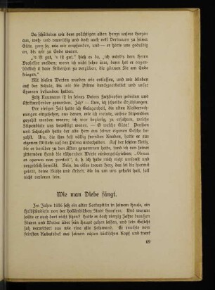 Wie man Diebe fängt.