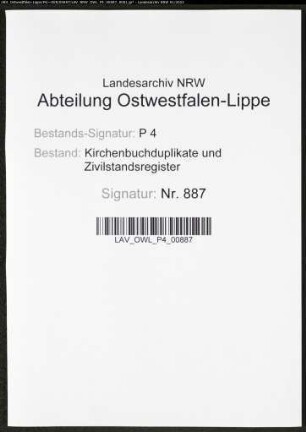 Kirchenbuchduplikate der evangelisch-reformierten Gemeinde (GHT 1841-1861). (Gemeinde: Bochum, evangelisch-reformierte Gemeinde)