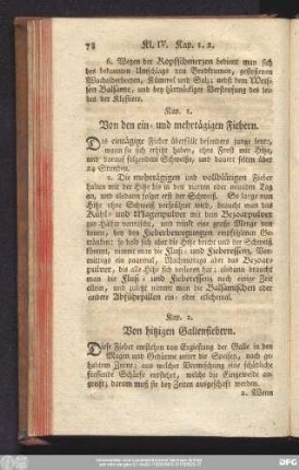Kap. 2. Von hitzigen Gallenfiebern.