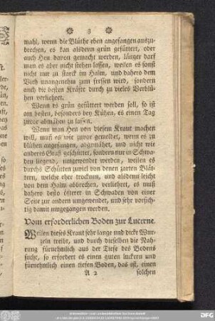 Vom erforderlichen Boden zur Lucerne.