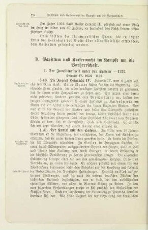 D. Papsttum und Kaisermacht im Kampfe um die Vorherrschaft