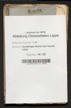 Einigung Lippes mit den Erben Quernheim