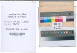 Entnazifizierung Karl Heinrich Hederich , geb. 29.10.1902 (Vertreter)