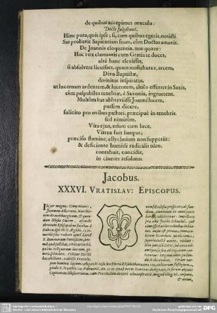 Jacobus. XXXVI. Vratislav. Episcopus