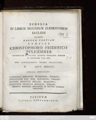 Ps. 3: Scholia In Librum Secundum Elementorum Euclidis