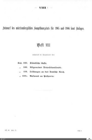 Hauptfinanzetat 1905-1906, Heft 8