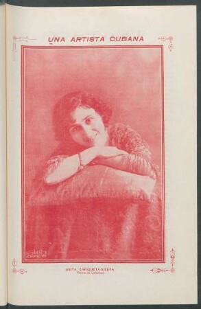 Una artista cubana - Srita. Enriqueta Sierra. [Fotografía] : (Véase la Crónica). [Fotografía de Sibert y Lagomasino]