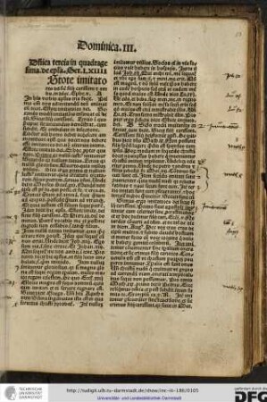 Dominica tertia in quadragesima de epistola.