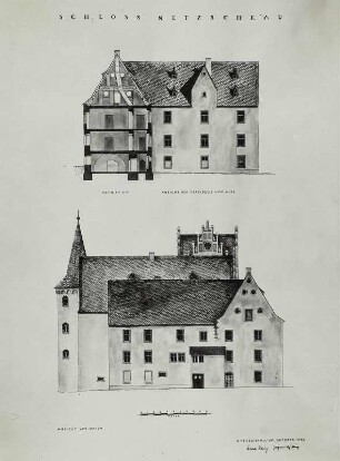 Netzschkau, Ansicht des Ostflügels von Schloss Netzschkau