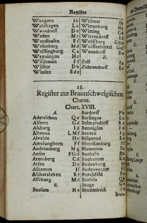 18. Register zur Braunschweigischen Charte