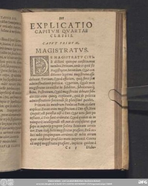 Explicatio Capitum Quartae Classis.