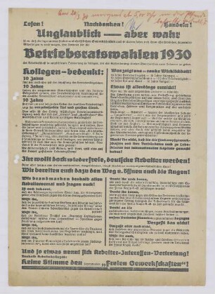 "Unglaublich - aber wahr"