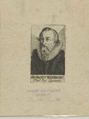 Bildnis des Georgius Weinrichius