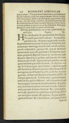 Divisio quaestionum ex rerum quaesitarum diversitate. Caput IX.