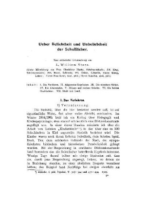 Ueber Beliebtheit und Unbeliebtheit der Schulfächer