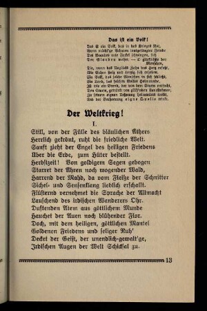 13-16, Der Weltkrieg
