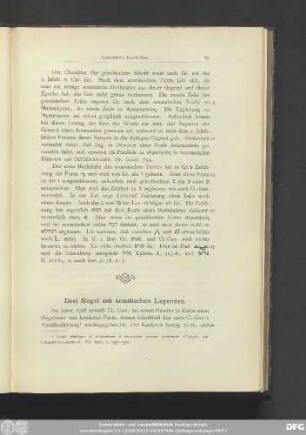 Drei Siegel mit semitischen Legenden.