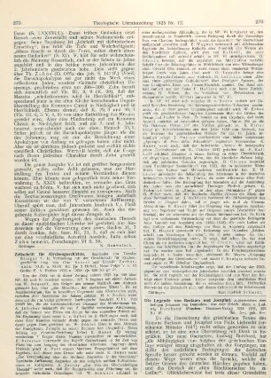 276-277 [Rezension] Burchard, Ludwig (Übers.), Die Legende von Barlaam und Josaphat, zugeschrieben dem heiligen Johannes von Damaskus