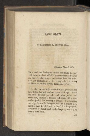 Sect. XXXVI. Of harvesting, &c. in upper India.
