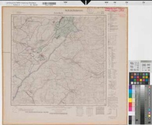 Katasteramt Siegen  Kreis Siegen (Land), Meßtischblatt Ewersbach 5115, Farbige Einzeichnung mit Namensliste