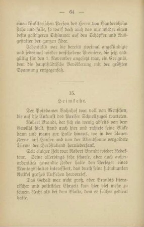 15. Heimkehr