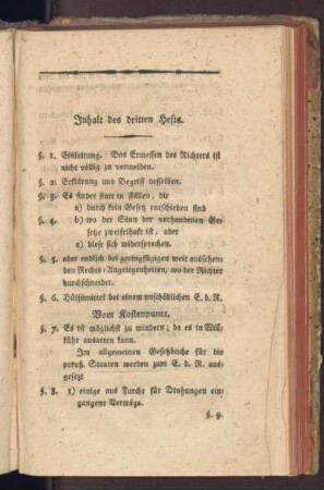Inhalt des dritten Hefts