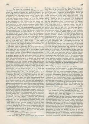 140-142 [Rezension] Schlatter, Adolf, Die Evangelien des Markus und Lukas